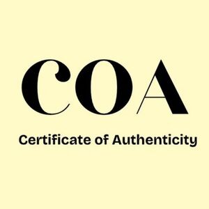 COA (certificate of authenticity) for a peace of mind